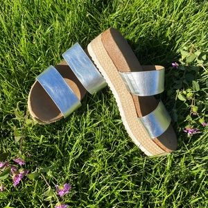 Silver Metallic Platforms